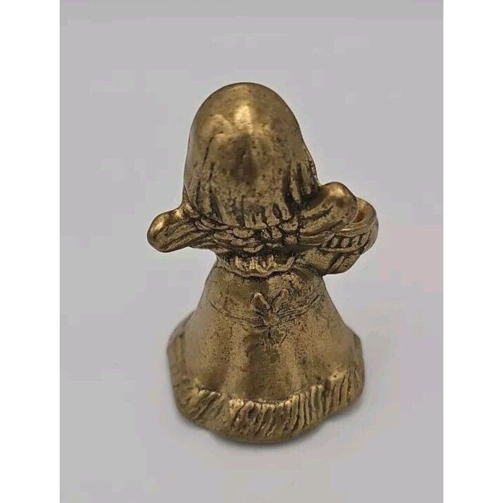 Vintage‎ Hollow Brass/Bronze Angel Miniature Figurine Candle Holder 2.25" - Picture 2 of 4